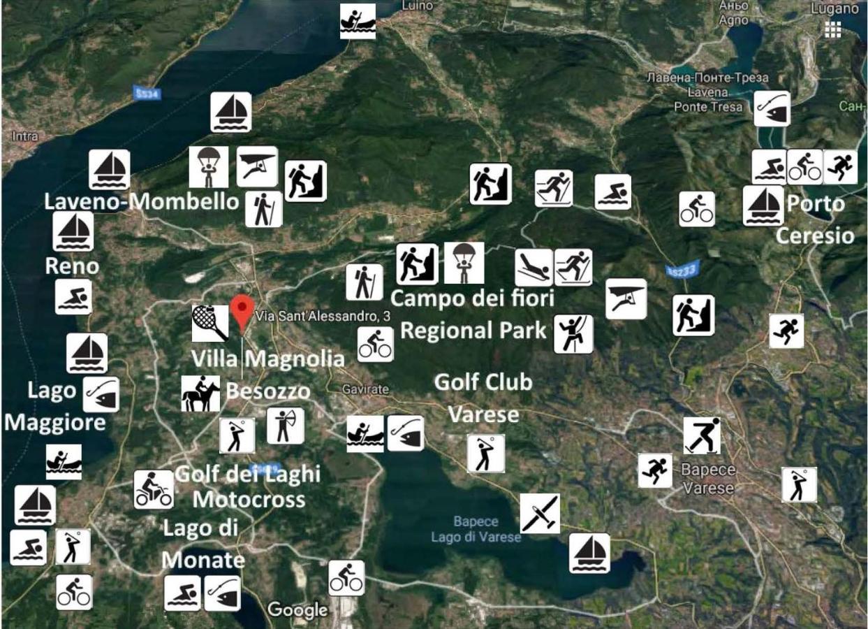 Villa Magnolia Lago Maggiore Besozzo Kültér fotó